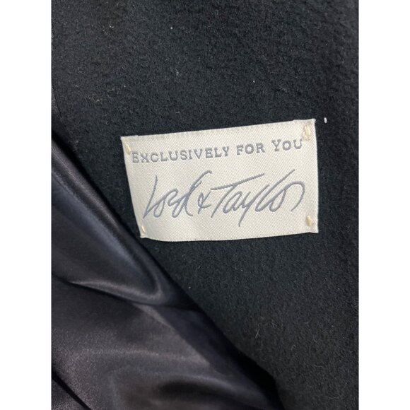 J Percy for Marvin Richards Lord & Taylor Black Faux Fur Long Coat Jacket - Picture 7 of 10